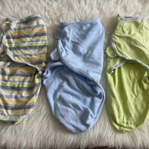 Summer Infant Baby Swaddles Small S/M 7-14 lbs Set of 3 Baby Boy Sleep Sack